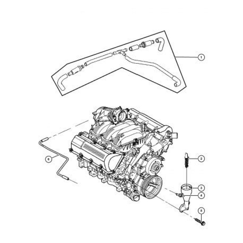 Mopar 53013757AA TUBE, Crankcase Vent To Air Cleaner