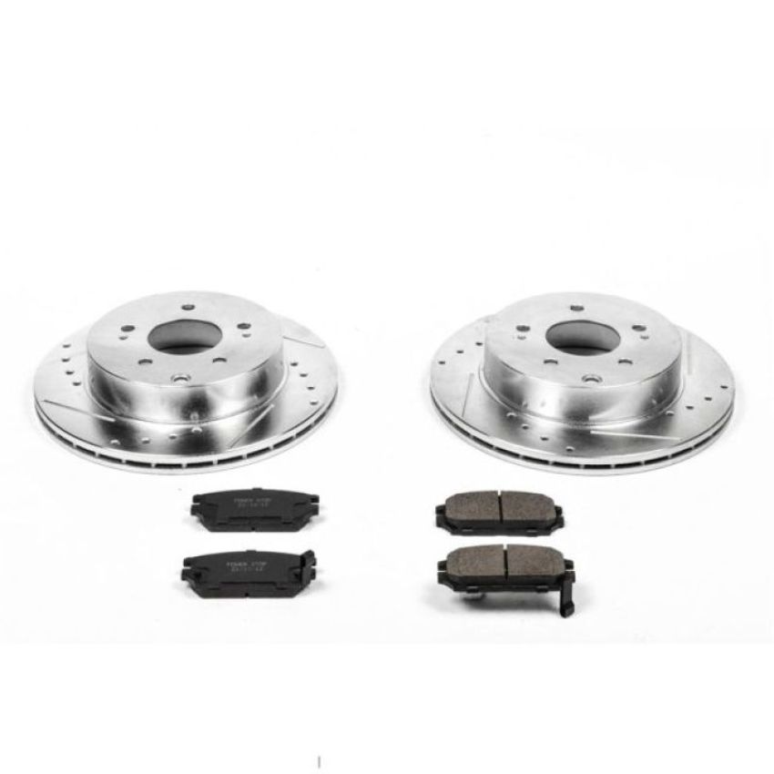 PowerStop K3079 Z23 Daily Driver Carbon-Fiber Ceramic Brake Pad and Drilled & Slotted Rotor Kit
