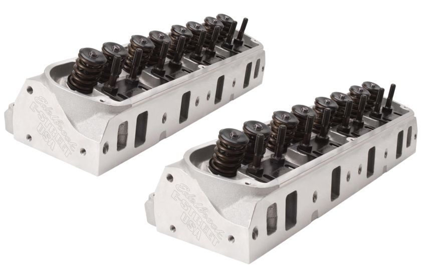 Edelbrock 5023 Cylinder Heads E-Street Sb-Ford w/ 1 90In Intake Valves Complete Packaged In Pairs