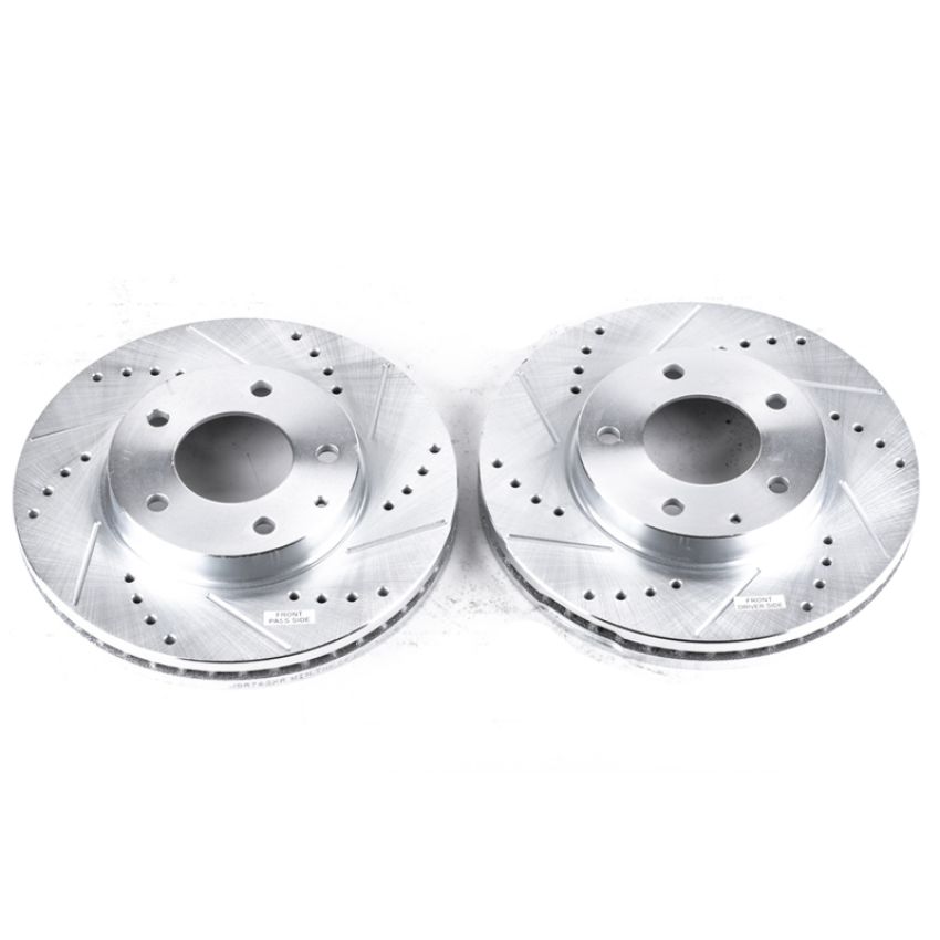 PowerStop JBR762XPR PowerStop Evolution Performance Drilled, Slotted & Plated Brake Rotor Pair