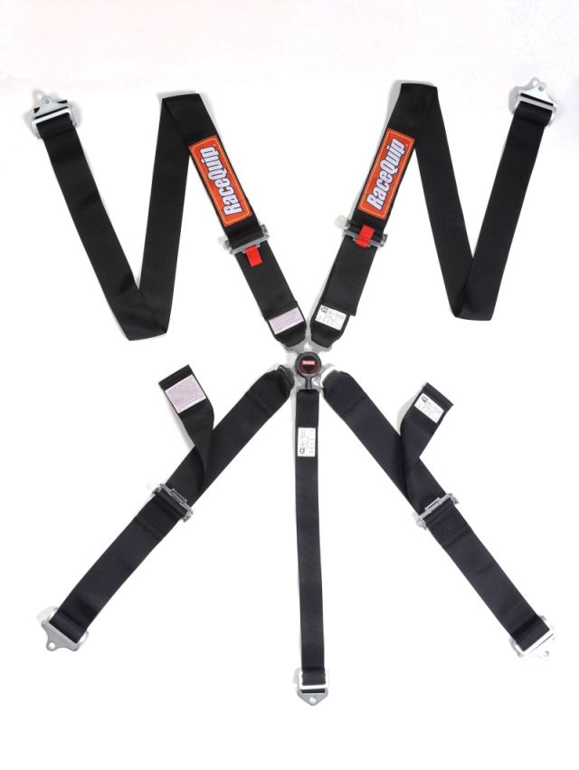 Racequip 742002 Black SFI CAMLOCK 5pt PU Lap Seat Belt