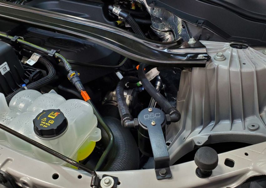 J&L 3055D-B 2020-2024 Ford Explorer 2.3L EcoBoost Driver Side Oil Separator 3.0 - Black Anodized