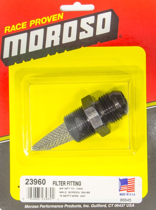 MOROSO MOR23960 Filter Fitting-3/4in NPT -12AN Male