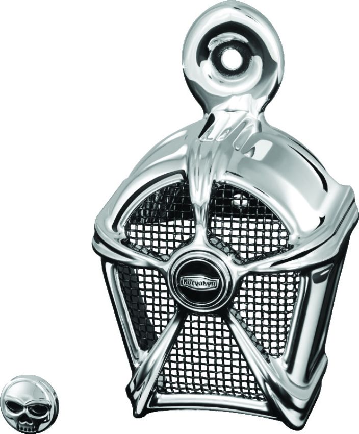 Kuryakyn 7296 Mach 2 Horn Cover Chrome With Black Mesh