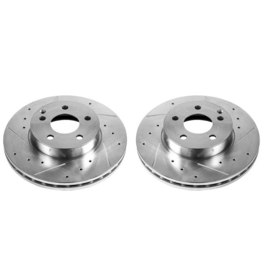 PowerStop EBR876XPR PowerStop Evolution Performance Drilled, Slotted & Plated Brake Rotor Pair