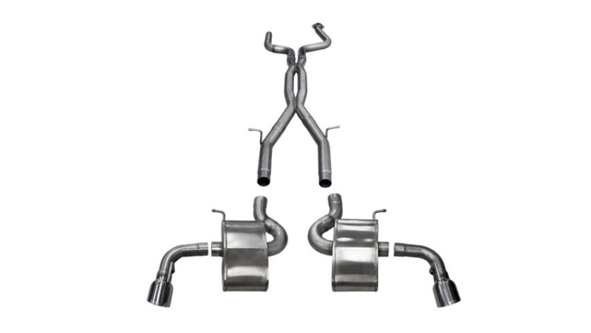 CORSA Performance 14773 Corsa 16-18 Chevy Camaro SS 6.2L Xtreme 2.75in Cat-Back Dual Rear Exit w/ Single 4.5in Polis