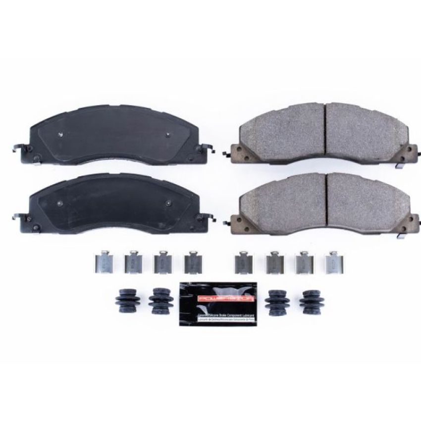 PowerStop Z23-1399 PowerStop - Z23 Daily Driver Carbon-Fiber Ceramic Brake Pads with Hardware Kit