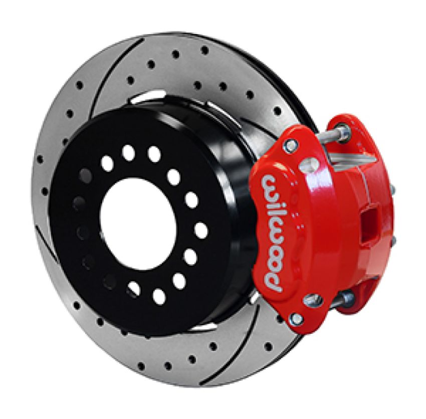 Wilwood 140-15604-DR Dynapro Low-Profile 11.00in P-Brake Kit Dust Seal 2.36in Offset - Drilled Red