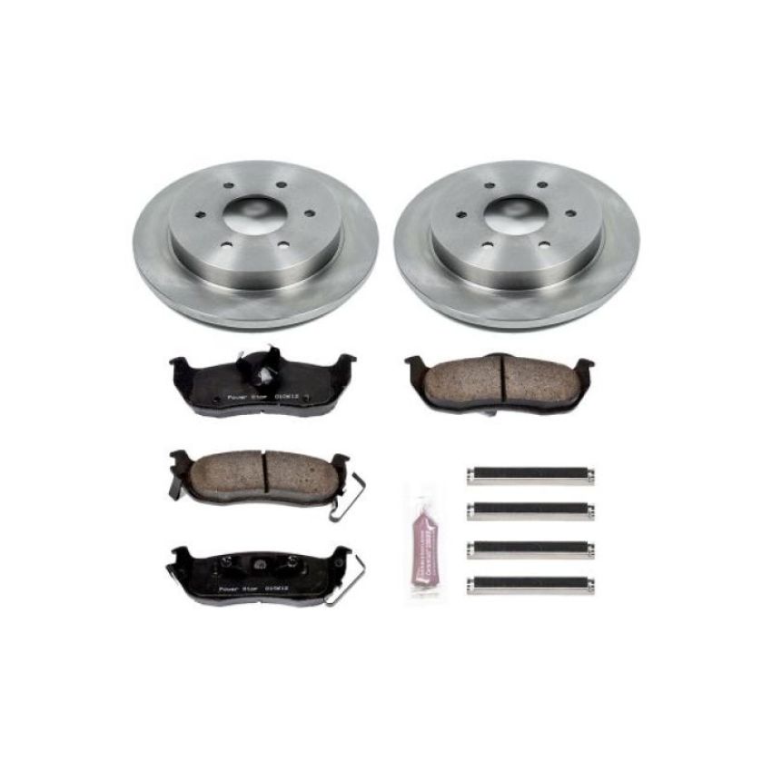PowerStop KOE2445 OE Stock Replacement Low-Dust Ceramic Brake Pad and Rotor Kit