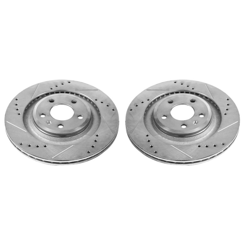 PowerStop EBR1015XPR PowerStop Evolution Performance Drilled, Slotted & Plated Brake Rotor Pair