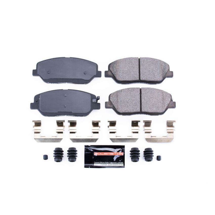 PowerStop Z23-1385 PowerStop - Z23 Daily Driver Carbon-Fiber Ceramic Brake Pads with Hardware Kit