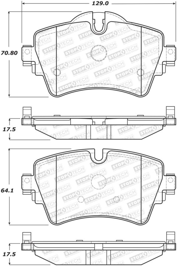 Stoptech 308.18010 Street Brake Pads - Front
