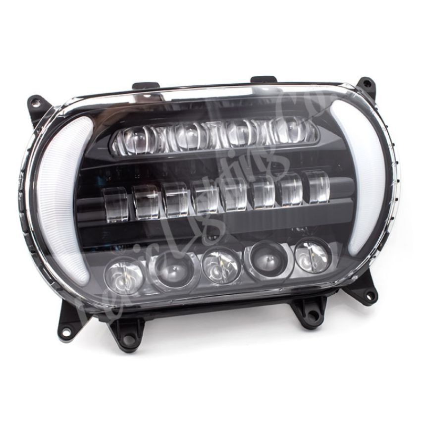 Letric Lighting LLC-5LRA-TS 2015+ Early Road Glide LED Black/Chrome Headlight with Turn Signals