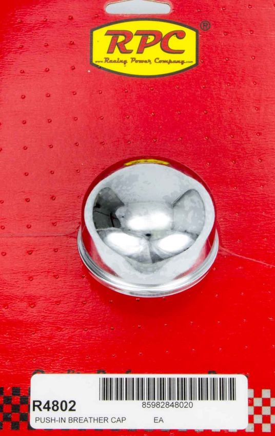 RACING POWER CO-PACKAGED RPCR4802 Chrome Push In Oil Fill Cap