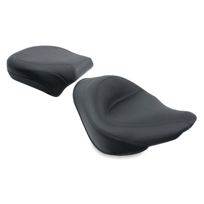 Mustang Motorcycle 76248 Mustang 06-17 Harley Softail Wide Tire (200mm) Wide Touring Solo Seat - Black