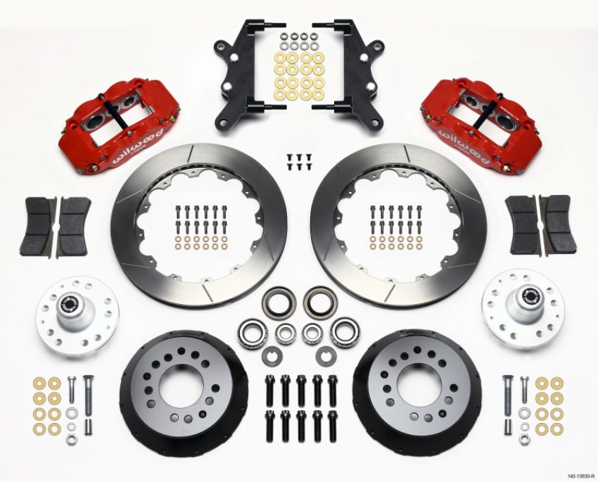 Wilwood 140-13630-R Narrow Superlite 6R Front Hub Kit 12.88in Red 60-68 Ford / Mercury Full Size / Galaxie