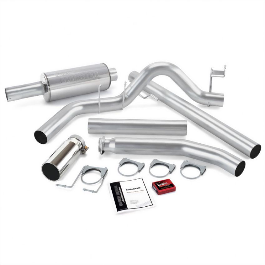 Banks Power 49362 02 Dodge 5.9L Ext Cab Git-Kit - SS Single Exhaust w/ Chrome Tip