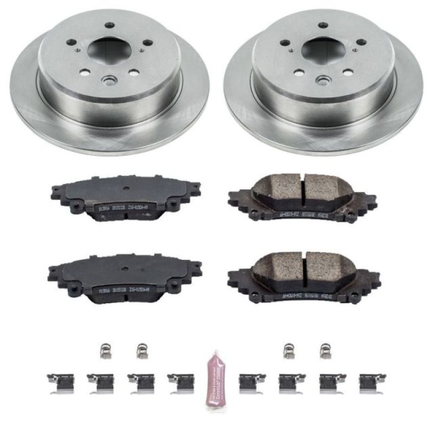 PowerStop KOE6930 OE Stock Replacement Low-Dust Ceramic Brake Pad and Rotor Kit