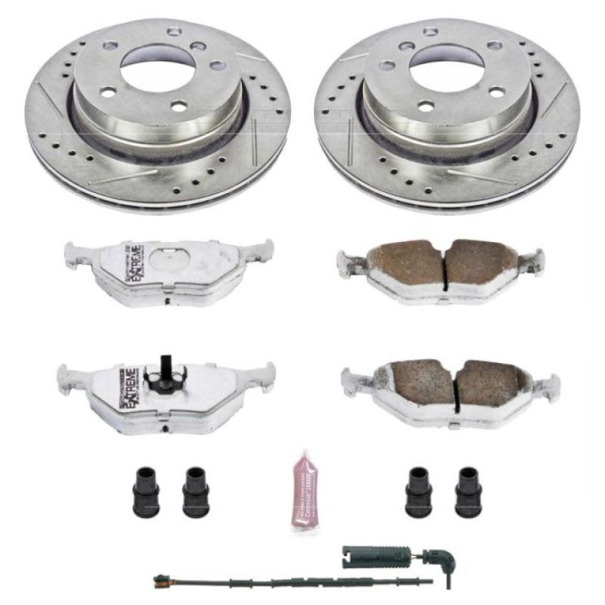 PowerStop K613-26 Z26 Street Performance Ceramic Brake Pad and Drilled & Slotted Rotor Kit