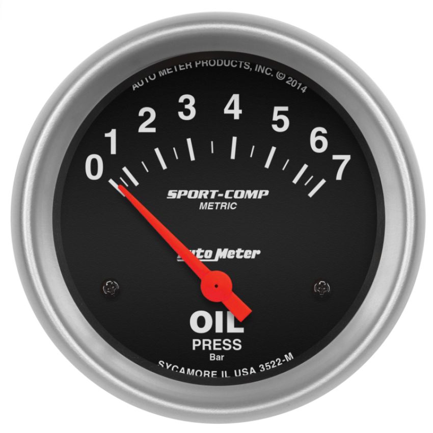 AutoMeter 3522-M GAUGE, OIL PRESSURE, 2 5/8