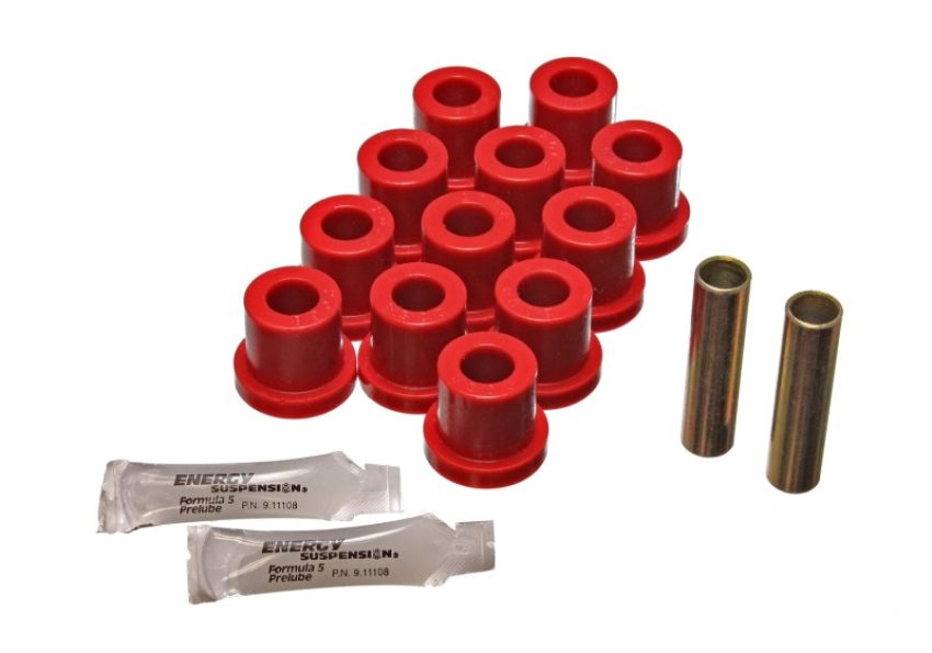 Energy Suspension 3.2118R 55 Chevy Bel Air Red Rear Leaf Spring Bushing Set