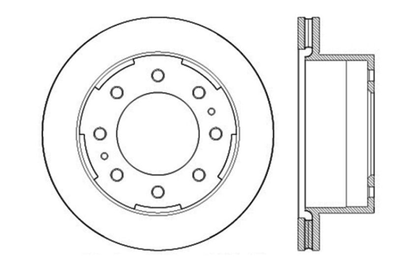 Stoptech 127.66077L Sport Drilled & Slotted Rotor - Front Right