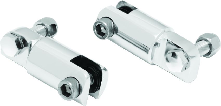 Kuryakyn 8041 2-1/4in Stirrup Heel Rest Extenders Chrome