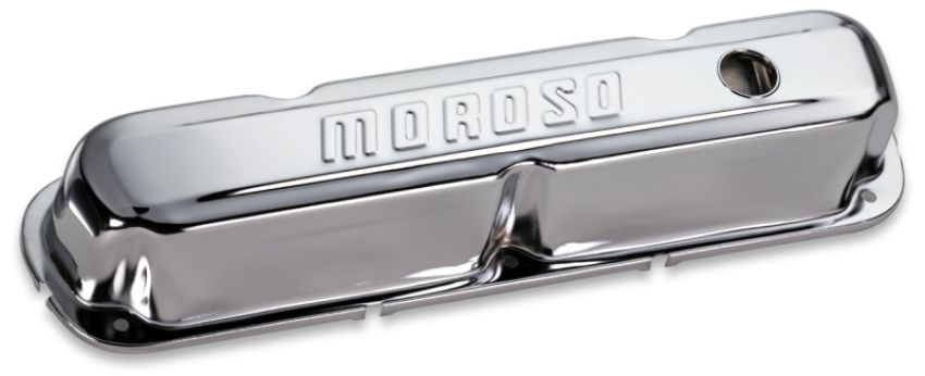MOROSO MOR68161 Chrome B/E Valve Covers SBM Tall w/Baffle