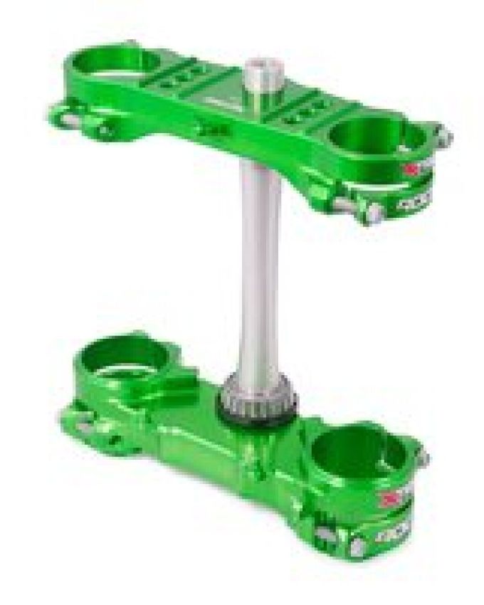 XTrig 501330401201 19+ Kawasaki KX 250 4T/ KX 450 4T ROCS Tech Triple Clamp 23 mm. Offset M12 - Green