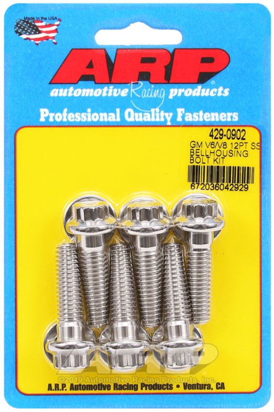 ARP ARP429-0902 S/S Bellhousing Bolt Kit - 12pt. GM V6/V8