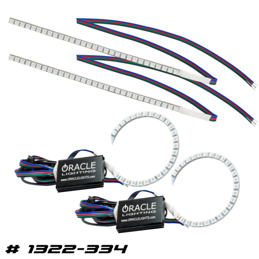 Oracle Lighting 1322-334 ColorSHIFT(tm) Halo Kit, w/ DRL Kit, ColorSHIFT(tm) - No Controller