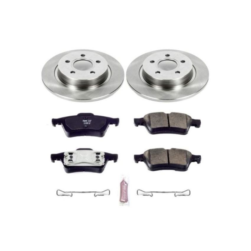 PowerStop KOE5309 OE Stock Replacement Low-Dust Ceramic Brake Pad and Rotor Kit