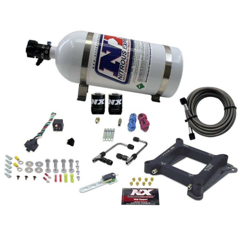 Nitrous Express 60040-10 4150 Gemini STAGE 6 (50-100-150-200-250-300HP) WITH 10LB BOTTLE.