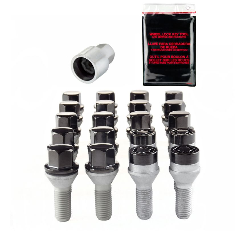 McGard (67261BK MCG HEX LUG BOLT INSTALL KIT 5 LUG M12X1.25 W/WHL LKS CONE SEAT (17MM HEX) (BLACK))