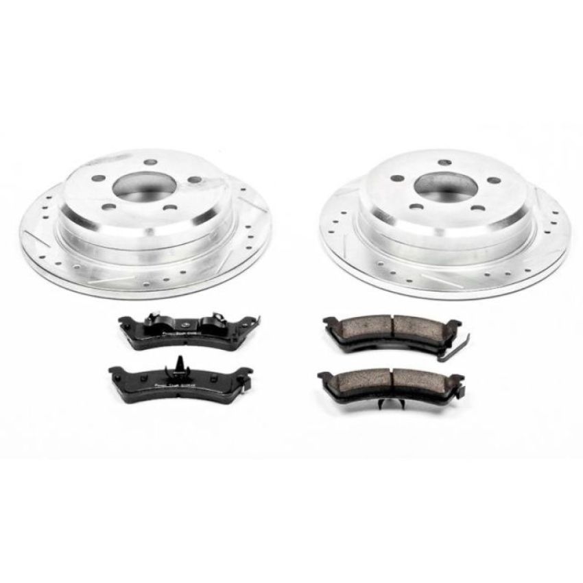 PowerStop K2131 Z23 Daily Driver Carbon-Fiber Ceramic Brake Pad and Drilled & Slotted Rotor Kit