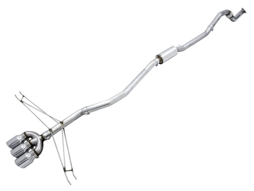 AWE Tuning 3020-52008 2016+ Honda Civic Si Track Edition Exhaust w/Front Pipe & Triple Chrome Silver Tips