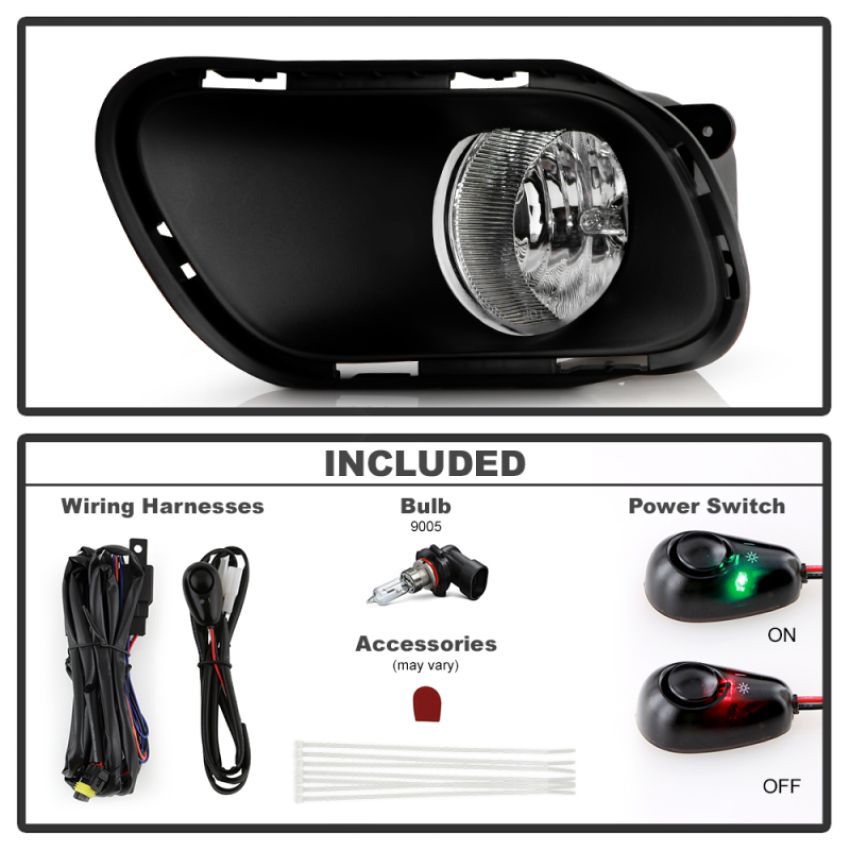 SPYDER 9043345 OEM Fog Light w/Switch - Clear