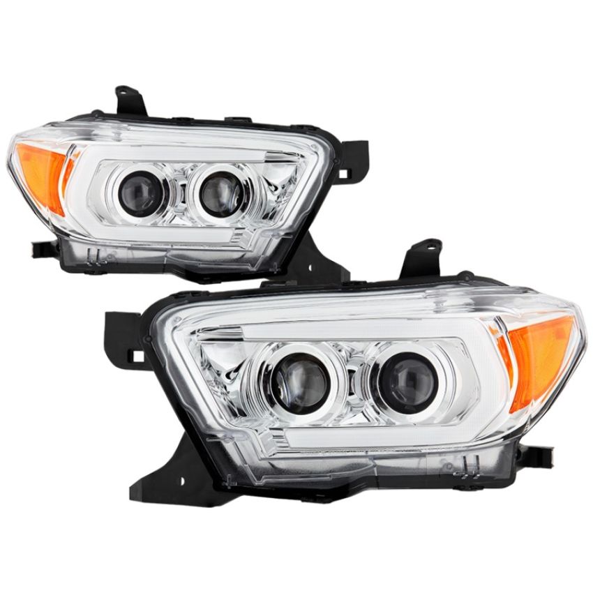 SPYDER 5086570 Projector Headlights - Sequential LED Turn Signal - Chrome