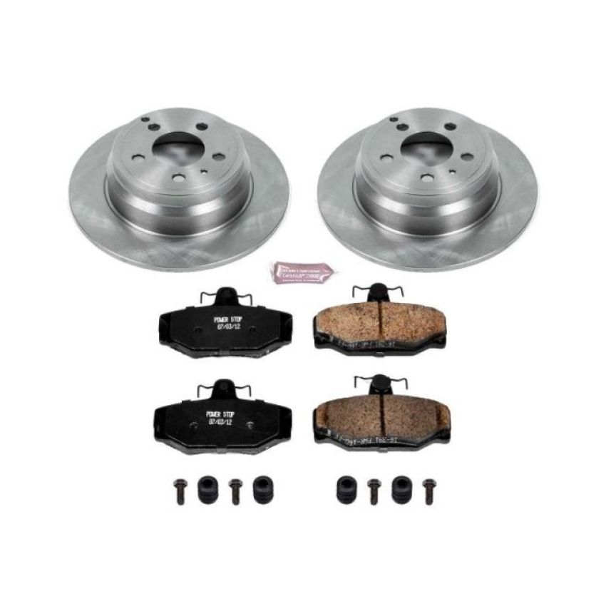 PowerStop KOE7499 OE Stock Replacement Low-Dust Ceramic Brake Pad and Rotor Kit