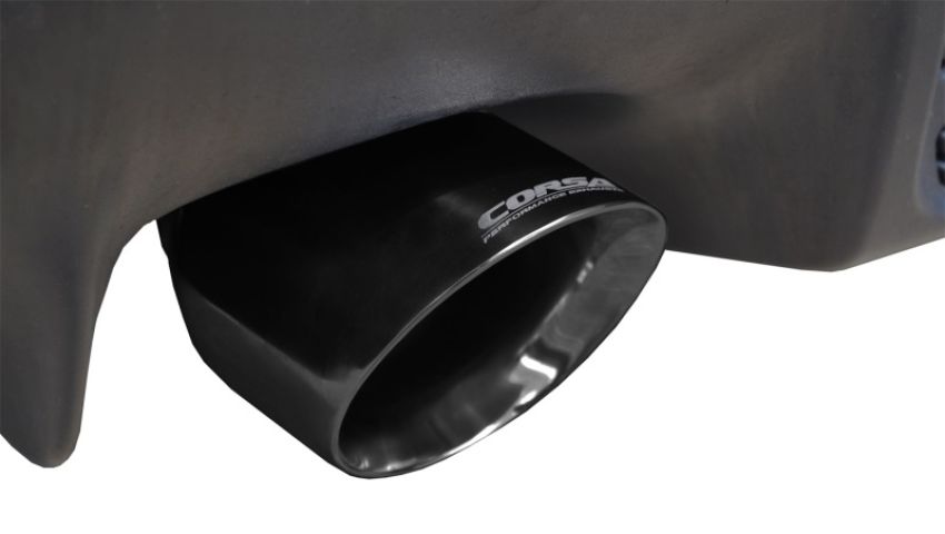 CORSA Performance 14858BLK Corsa 2008-2015 Mitsubishi Lancer Evolution X Sedan 2.0L Black Sport Dual Rear Cat-Back Exhaust
