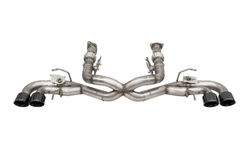 CORSA Performance 21106BLK Corsa 2020-2024 Corvette C8 3in Valved Cat-Back 4.5in Blk Quad Tips - Fits Factory NPP Exhaust w/AFM