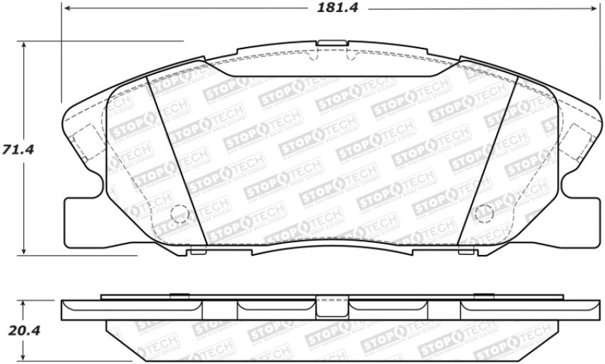 Stoptech 308.17670 Street Brake Pads - Rear