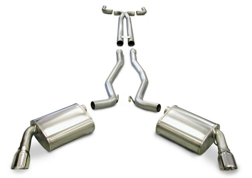 CORSA Performance 14951 Corsa 2011-2015 Chevrolet Camaro Convertible SS 6.2L V8 Manual Polished Sport Cat-Back + XO Exhaust