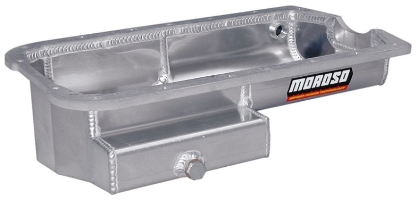 Moroso 20912 Honda 2.2/2.3L H Series Prelude Kicked Out Drag Race Baffled 5.5qt 5-3/8in Aluminum Oil Pan