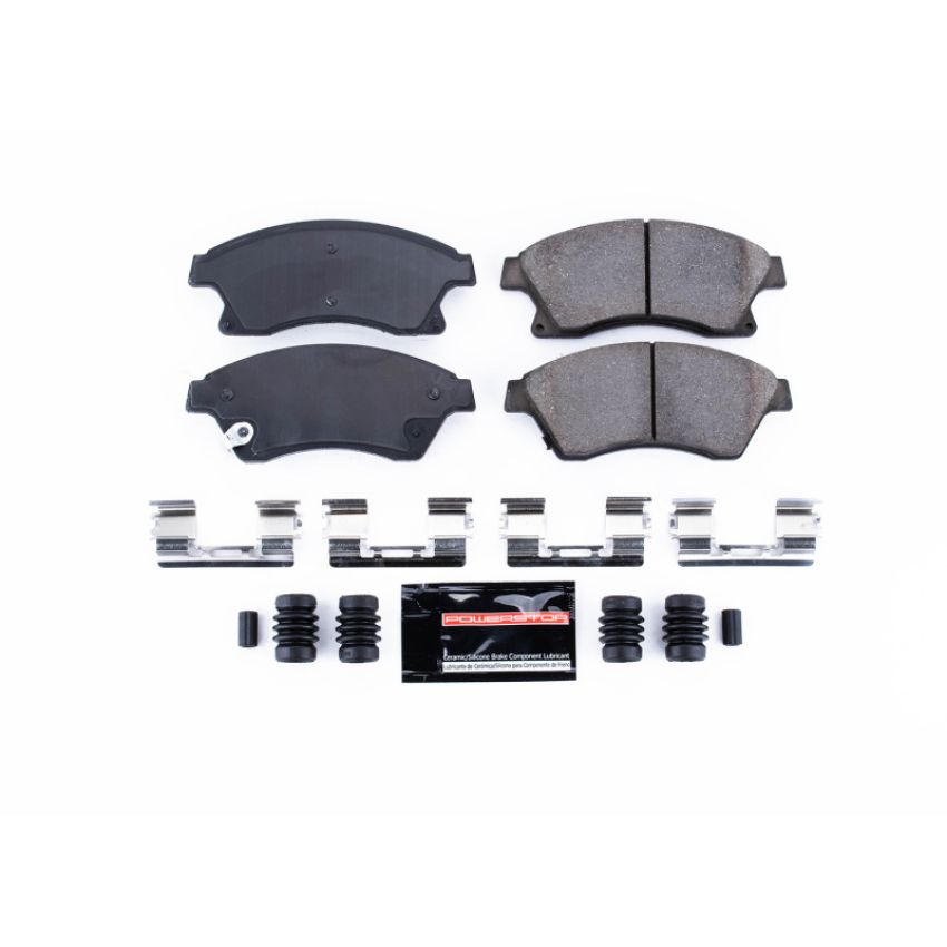PowerStop Z23-1522 PowerStop - Z23 Daily Driver Carbon-Fiber Ceramic Brake Pads with Hardware Kit