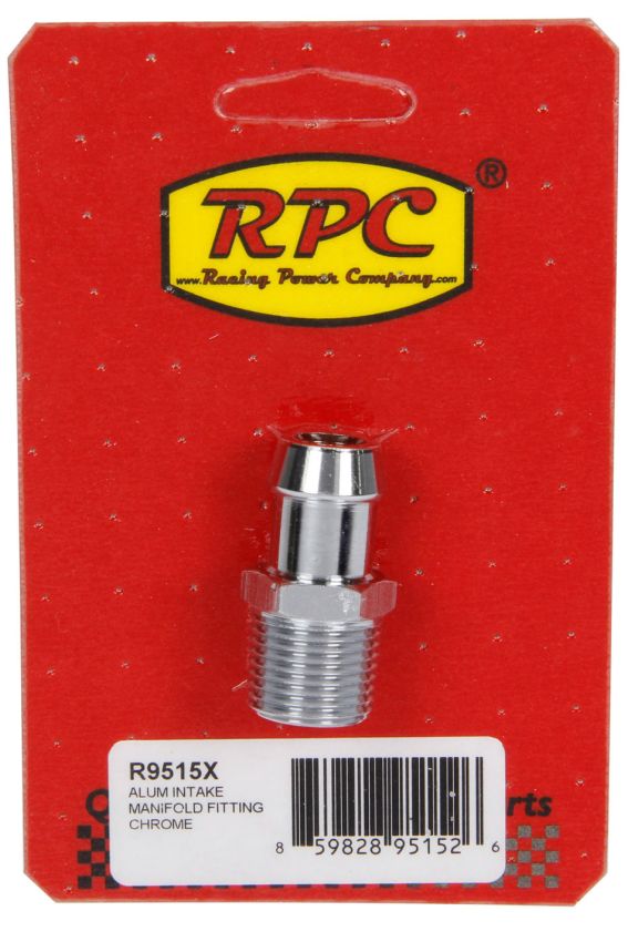 RACING POWER CO-PACKAGED RPCR9515X Alum Intake Manifold Fi itting 1/2 to 5/8In Barb