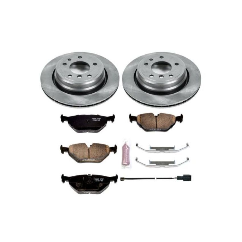PowerStop KOE557 OE Stock Replacement Low-Dust Ceramic Brake Pad and Rotor Kit
