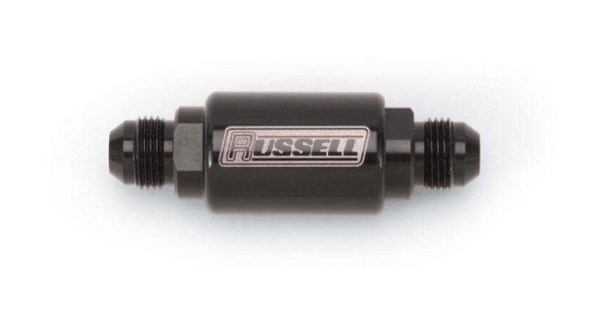 RUSSELL RUS650613 Check Valve 8an Male to 8an Male Black Anodize
