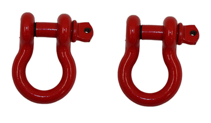 Fishbone Offroad FB21038 Red 3/4 in. D-Ring Set FB21038