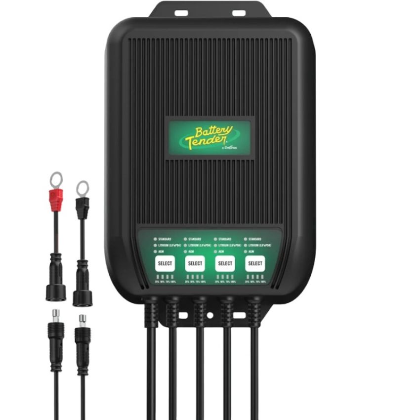 Battery Tender 022-1009-DL-WH 40A 12V Wave Charge Pro 4 Bank Battery Charger Marine